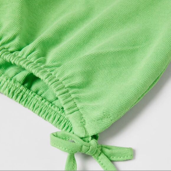 Green T-shirt with bows - Picture 3 of 5